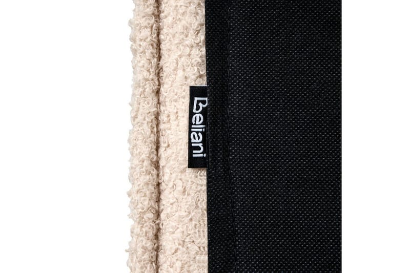 Sänky sälepohjalla Limanton - Beige, vaalea puu, musta/Bouclé, 160x200 cm - Huonekalut - Sänky - Sänkykehikot & sängynrungot