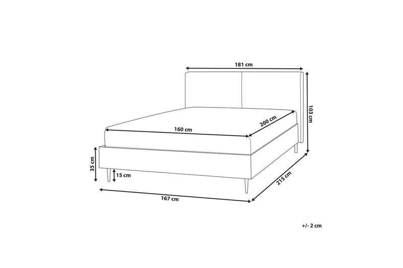 Sänky sälepohjalla Limanton - Beige, vaalea puu, musta/Bouclé, 160x200 cm - Huonekalut - Sänky - Sänkykehikot & sängynrungot