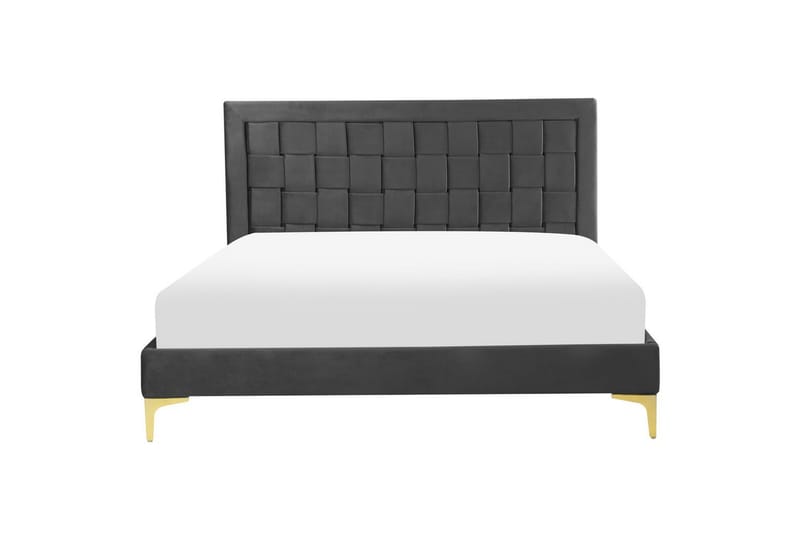 Sänky sälepohjalla Limoux - Musta, 140x200 cm - Huonekalut - Sänky - Sänkykehikot & sängynrungot