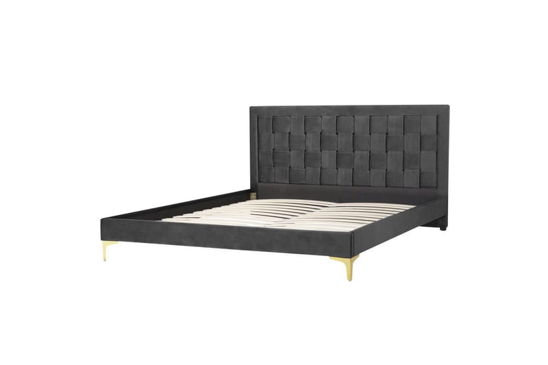 Sänky sälepohjalla Limoux, Musta, 160x200 cm