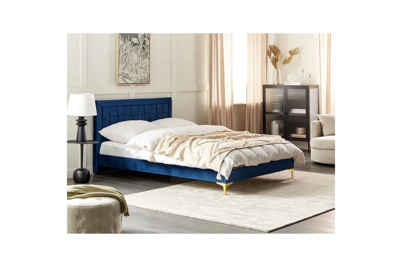 Sänky sälepohjalla Limoux - Sininen, 140x200 cm - Huonekalut - Sänky - Sänkykehikot & sängynrungot