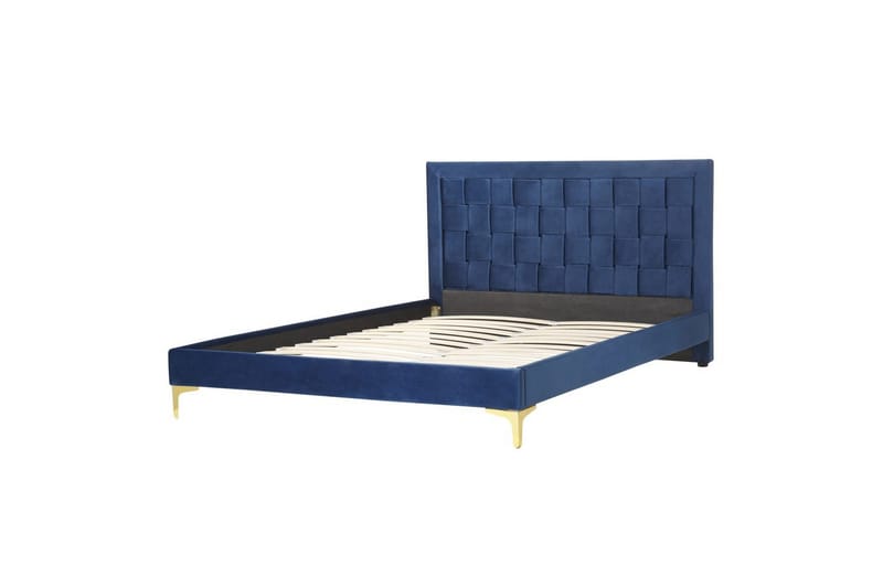 Sänky sälepohjalla Limoux - Sininen, 140x200 cm - Huonekalut - Sänky - Sänkykehikot & sängynrungot