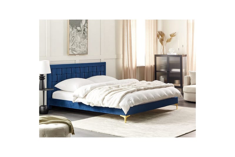 Sänky sälepohjalla Limoux - Sininen, 180x200 cm - Huonekalut - Sänky - Sänkykehikot & sängynrungot