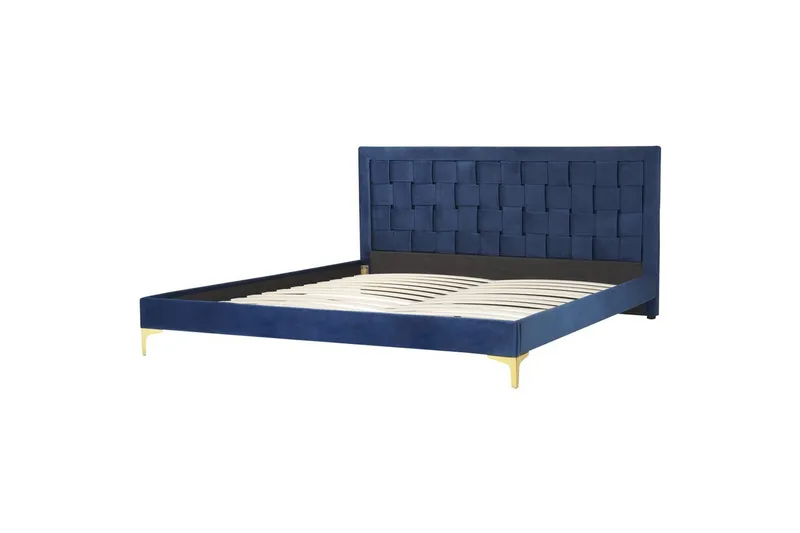 Sänky sälepohjalla Limoux - Sininen, 180x200 cm - Huonekalut - Sänky - Sänkykehikot & sängynrungot