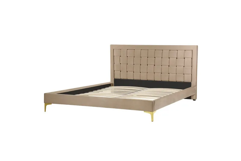 Sänky sälepohjalla Limoux - Taupe, 160x200 cm - Huonekalut - Sänky - Sänkykehikot & sängynrungot