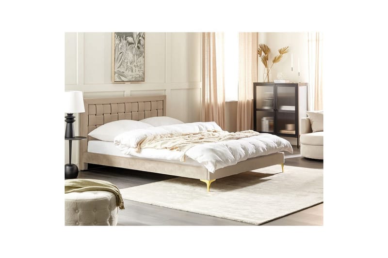 Sänky sälepohjalla Limoux - Taupe, 160x200 cm - Huonekalut - Sänky - Sänkykehikot & sängynrungot