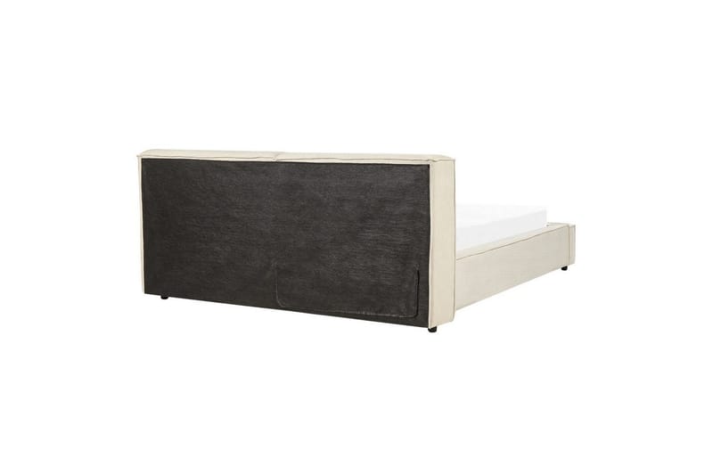 Sänky sälepohjalla Linards - Beige/manchesterkangas, Beige/Manchesterkangas, 160x200 cm - Huonekalut - Sänky - Sänkykehikot & sängynrungot