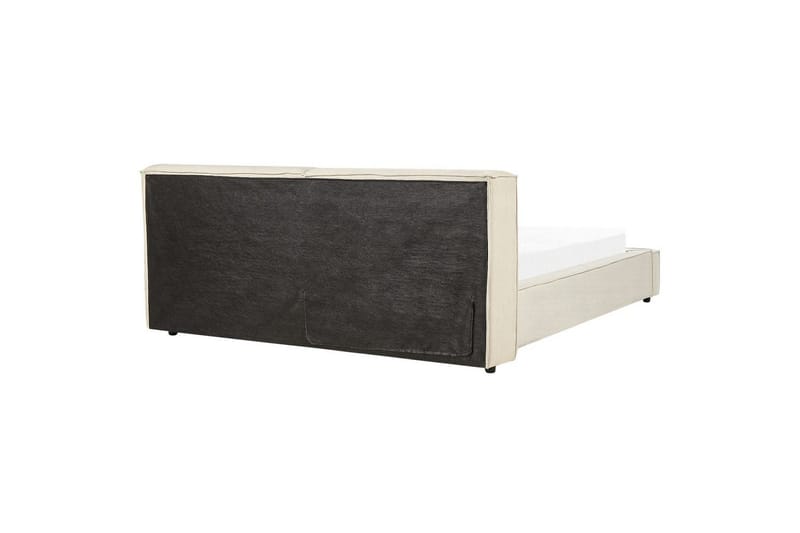 Sänky sälepohjalla Linards - Beige/manchesterkangas, Beige/Manchesterkangas, 180x200 cm - Huonekalut - Sänky - Sänkykehikot & sängynrungot
