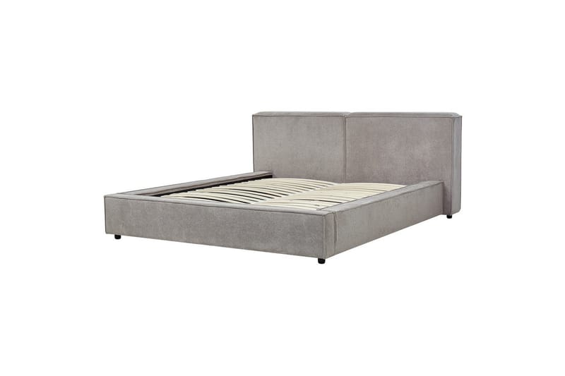 Sänky sälepohjalla Linards - Harmaa/Polyesteri, 160x200 cm - Huonekalut - Sänky - Sänkykehikot & sängynrungot