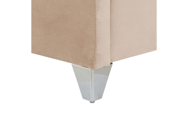 Sänky sälepohjalla Lubbon - Beige, Hopea, Beige, hopea, 140x200 cm - Huonekalut - Sänky - Sänkykehikot & sängynrungot