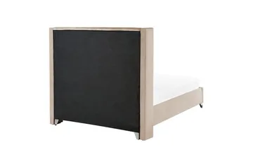 Sänky sälepohjalla Lubbon - Beige, Hopea, Beige, hopea, 140x200 cm - Huonekalut - Sänky - Sänkykehikot & sängynrungot