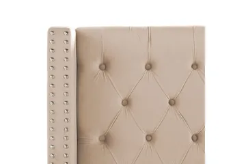 Sänky sälepohjalla Lubbon - Beige, Hopea, Beige, hopea, 140x200 cm - Huonekalut - Sänky - Sänkykehikot & sängynrungot