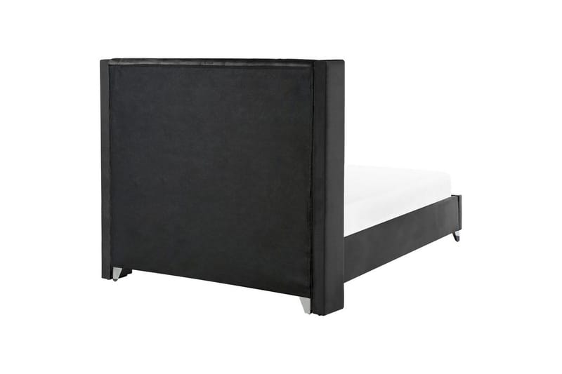 Sänky sälepohjalla Lubbon - Musta, Hopea, Musta, hopea, 160x200 cm - Huonekalut - Sänky - Sänkykehikot & sängynrungot