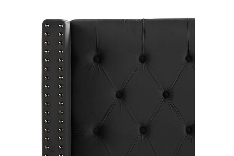 Sänky sälepohjalla Lubbon - Musta, Hopea, Musta, hopea, 160x200 cm - Huonekalut - Sänky - Sänkykehikot & sängynrungot