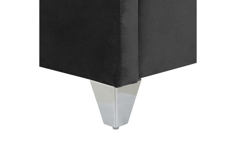 Sänky sälepohjalla Lubbon - Musta, Hopea, Musta, hopea, 160x200 cm - Huonekalut - Sänky - Sänkykehikot & sängynrungot