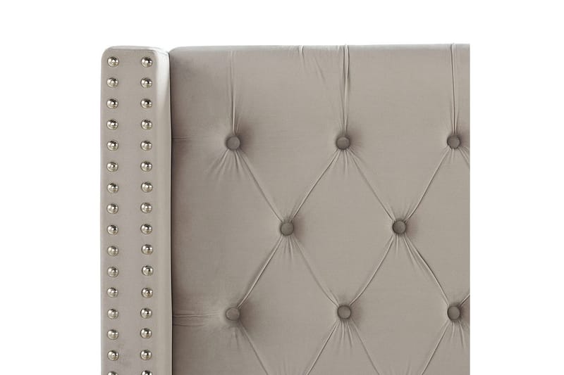 Sänky sälepohjalla Lubbon - Vaaleanharmaa, hopea, Vaaleanharmaa, Hopea, 180x200 cm - Huonekalut - Sänky - Sänkykehikot & sängynrungot