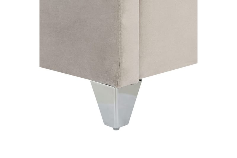 Sänky sälepohjalla Lubbon - Vaaleanharmaa, hopea, Vaaleanharmaa, Hopea, 180x200 cm - Huonekalut - Sänky - Sänkykehikot & sängynrungot