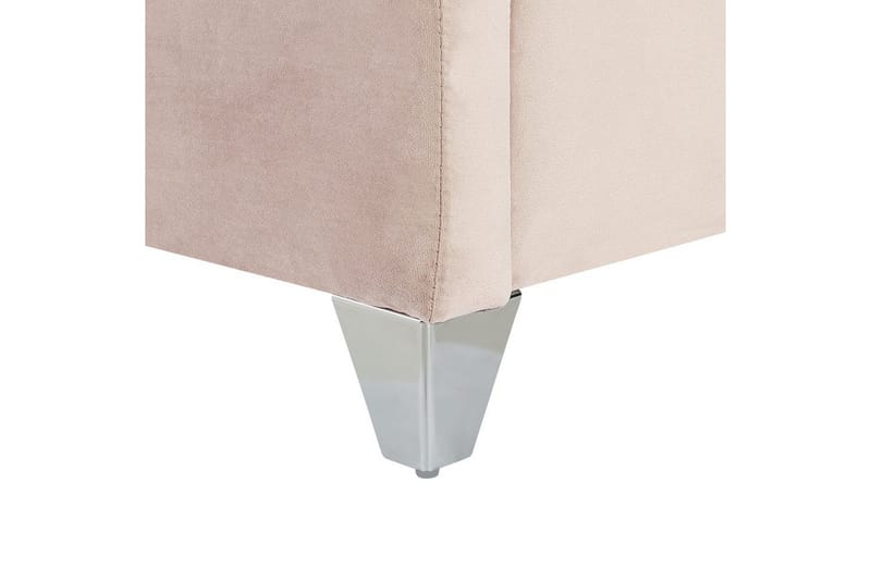 Sänky sälepohjalla Lubbon - Vaaleanpunainen, Hopea, Vaaleanpunainen, hopea, Rosa, Hopea, 160x200 cm - Huonekalut - Sänky - Sänkykehikot & sängynrungot