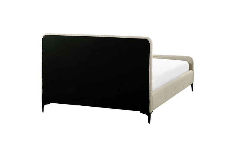Sänky sälepohjalla Lunan - Beige, musta/Bouclé, 140x200 cm - Huonekalut - Sänky - Sänkykehikot & sängynrungot
