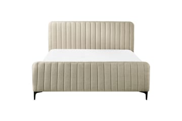 Sänky sälepohjalla Lunan - Beige, musta/Bouclé, 160x200 cm - Huonekalut - Sänky - Sänkykehikot & sängynrungot