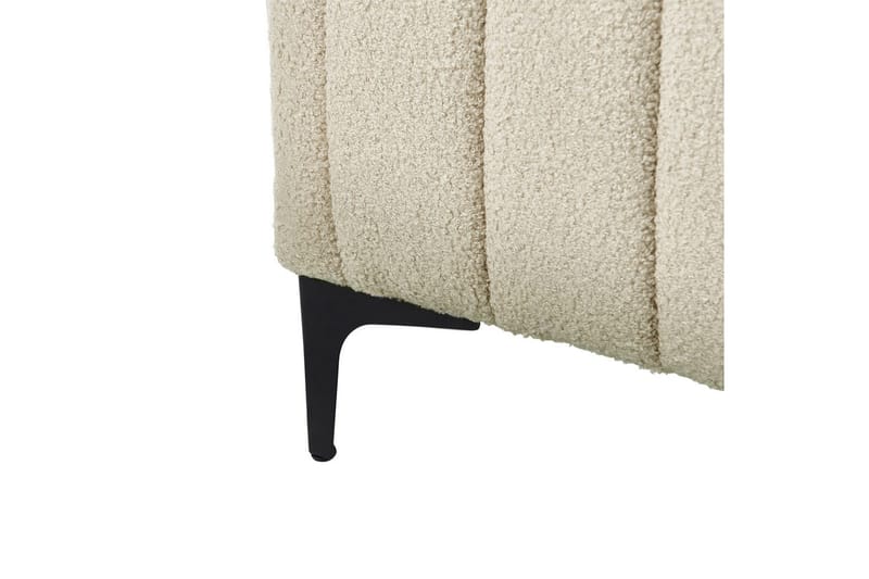 Sänky sälepohjalla Lunan - Beige, musta/Bouclé, 160x200 cm - Huonekalut - Sänky - Sänkykehikot & sängynrungot