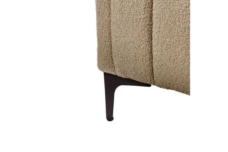 Sänky sälepohjalla Lunan - Taupe, musta/Bouclé, 140x200 cm - Huonekalut - Sänky - Sänkykehikot & sängynrungot