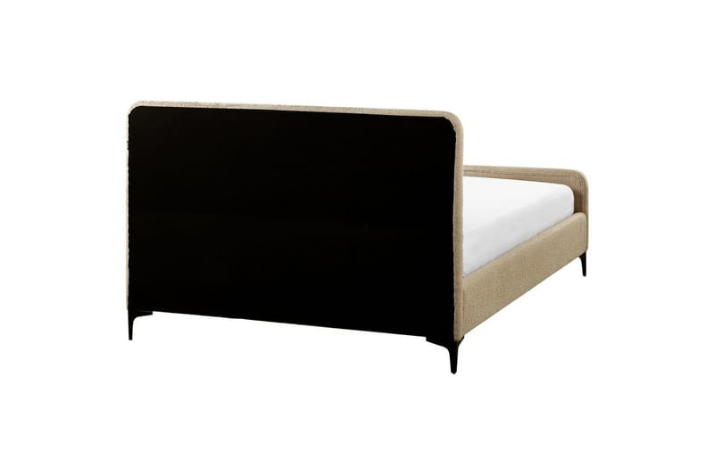 Sänky sälepohjalla Lunan - Taupe, musta/Bouclé, 140x200 cm - Huonekalut - Sänky - Sänkykehikot & sängynrungot