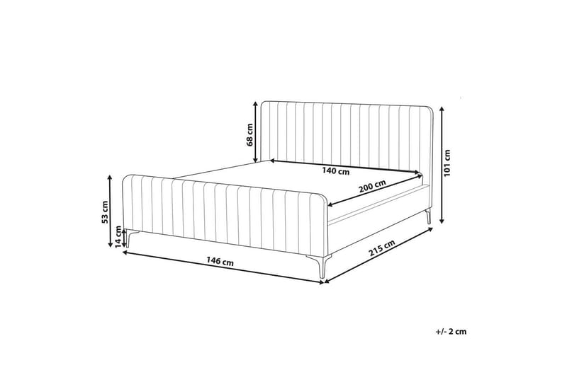 Sänky sälepohjalla Lunan - Taupe, musta/Bouclé, 140x200 cm - Huonekalut - Sänky - Sänkykehikot & sängynrungot