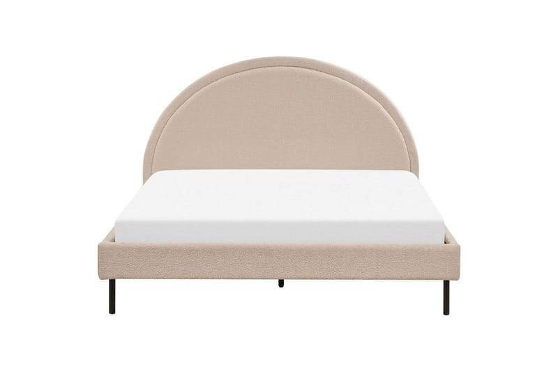Sänky sälepohjalla Margut - Beige/bouclé, Beige/Bouclé, 160x200 cm - Huonekalut - Sänky - Sänkykehikot & sängynrungot