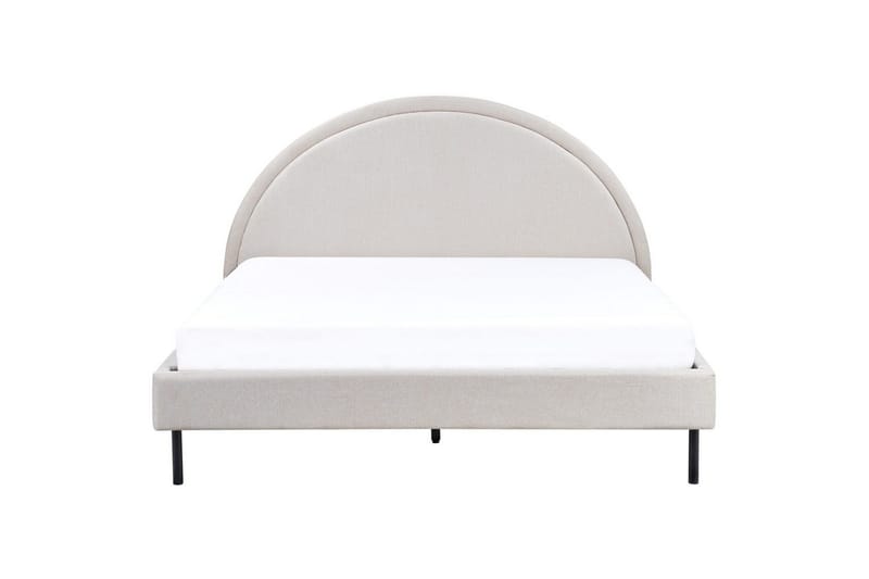 Sänky sälepohjalla Margut - Beige/polyesteri, Beige/Polyesteri, 160x200 cm - Huonekalut - Sänky - Sänkykehikot & sängynrungot