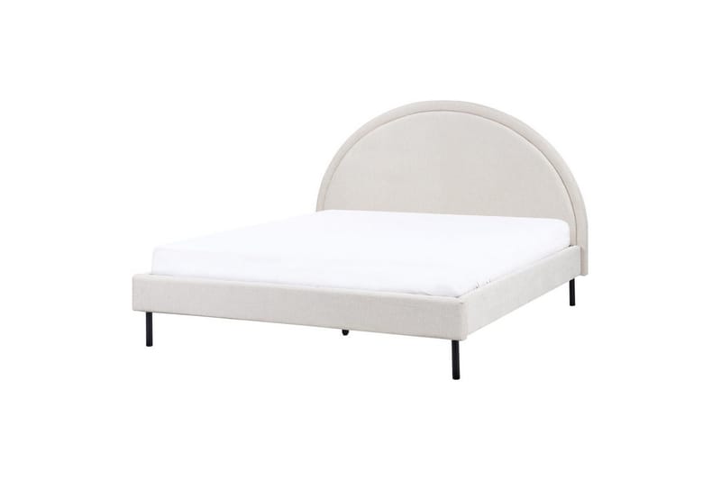 Sänky sälepohjalla Margut - Beige/polyesteri, Beige/Polyesteri, 160x200 cm - Huonekalut - Sänky - Sänkykehikot & sängynrungot