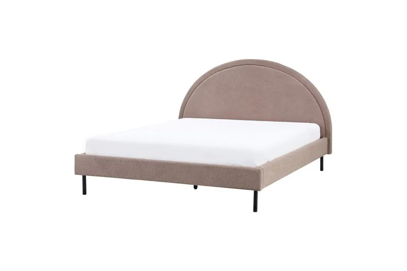 Sänky sälepohjalla Margut - Taupe/Bouclé, Taupe/bouclé, 160x200 cm - Huonekalut - Sänky - Sänkykehikot & sängynrungot