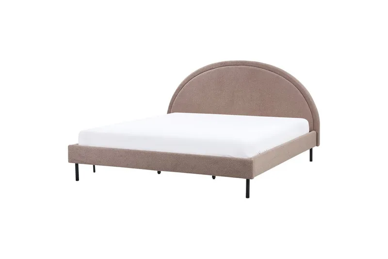 Sänky sälepohjalla Margut - Taupe/Bouclé, Taupe/bouclé, 180x200 cm - Huonekalut - Sänky - Sänkykehikot & sängynrungot