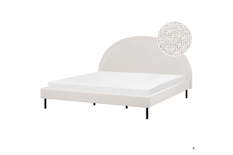 Sänky sälepohjalla Margut - Valkoinen/Bouclé, 180x200 cm - Huonekalut - Sänky - Sänkykehikot & sängynrungot