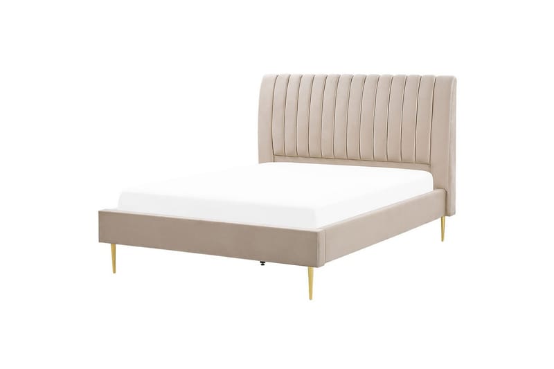 Sänky sälepohjalla Marville - Beige, 140x200 cm - Huonekalut - Sänky - Sänkykehikot & sängynrungot