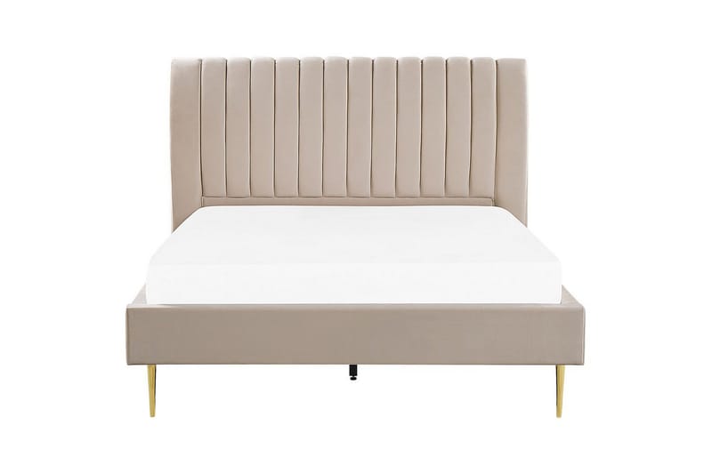 Sänky sälepohjalla Marville - Beige, kulta, 160x200 cm - Huonekalut - Sänky - Sänkykehikot & sängynrungot