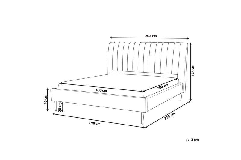 Sänky sälepohjalla Marville - Beige, kulta, 180x200 cm - Huonekalut - Sänky - Sänkykehikot & sängynrungot