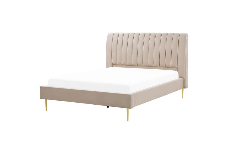 Sänky sälepohjalla Marville - Beige, kulta, 180x200 cm - Huonekalut - Sänky - Sänkykehikot & sängynrungot