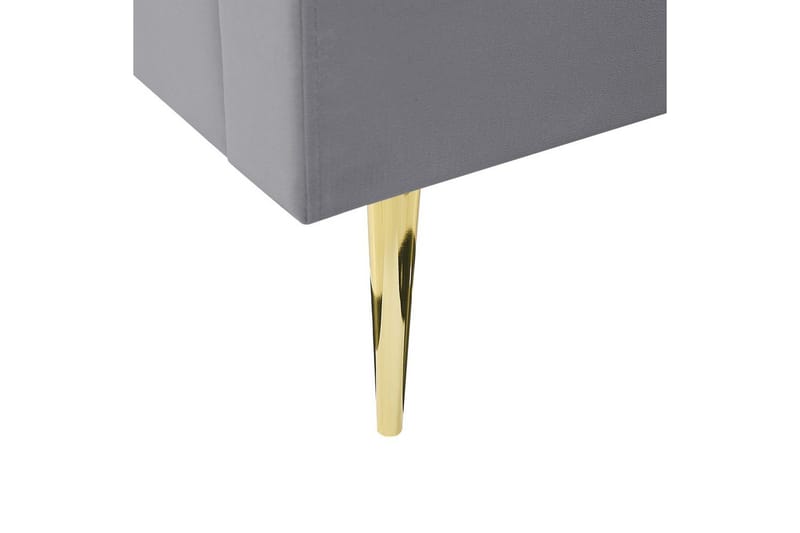 Sänky sälepohjalla Marville - Harmaa, Kulta, Harmaa, kulta, 140x200 cm - Huonekalut - Sänky - Sänkykehikot & sängynrungot