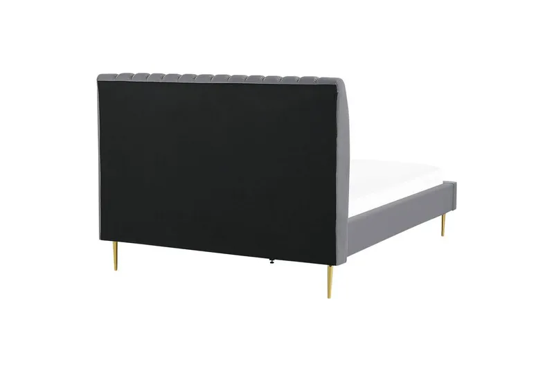 Sänky sälepohjalla Marville - Harmaa, Kulta, Harmaa, kulta, 140x200 cm - Huonekalut - Sänky - Sänkykehikot & sängynrungot