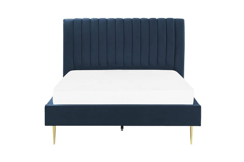 Sänky sälepohjalla Marville - Sininen, Kulta, Sininen, kulta, 140x200 cm - Huonekalut - Sänky - Sänkykehikot & sängynrungot
