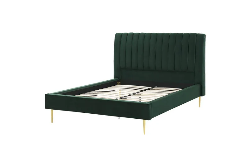 Sänky sälepohjalla Marville, Vihreä, kulta, 140x200 cm