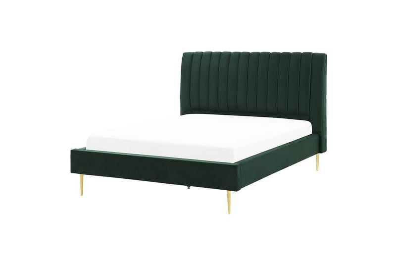 Sänky sälepohjalla Marville - Vihreä, kulta, 140x200 cm - Huonekalut - Sänky - Sänkykehikot & sängynrungot
