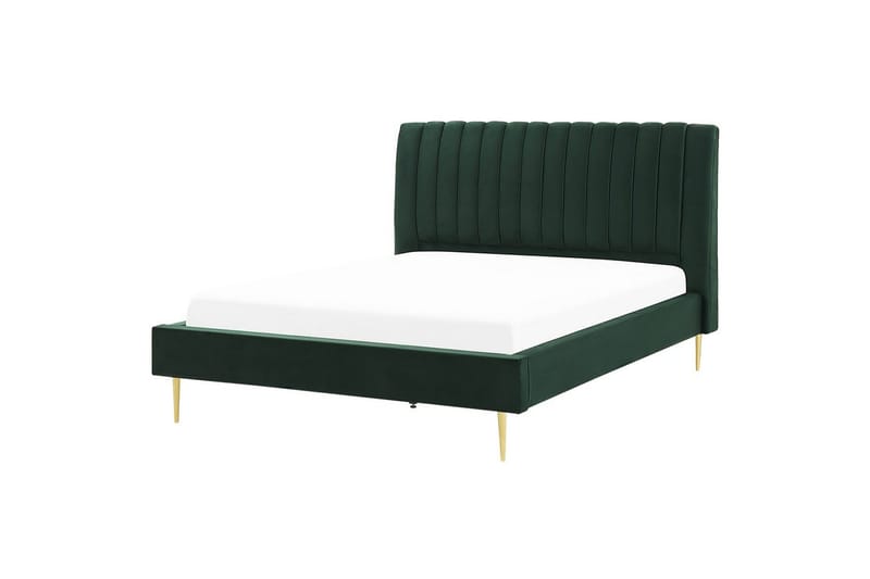 Sänky sälepohjalla Marville - Vihreä, kulta, 180x200 cm - Huonekalut - Sänky - Sänkykehikot & sängynrungot