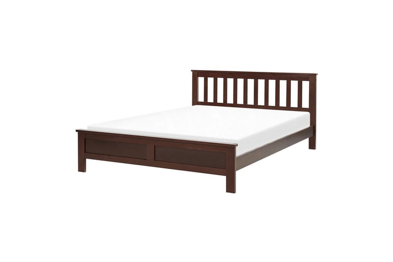 Sänky sälepohjalla Mayenne - Tumma puu, 140x200 cm - Huonekalut - Sänky - Sänkykehikot & sängynrungot