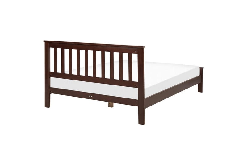 Sänky sälepohjalla Mayenne - Tumma puu, 140x200 cm - Huonekalut - Sänky - Sänkykehikot & sängynrungot