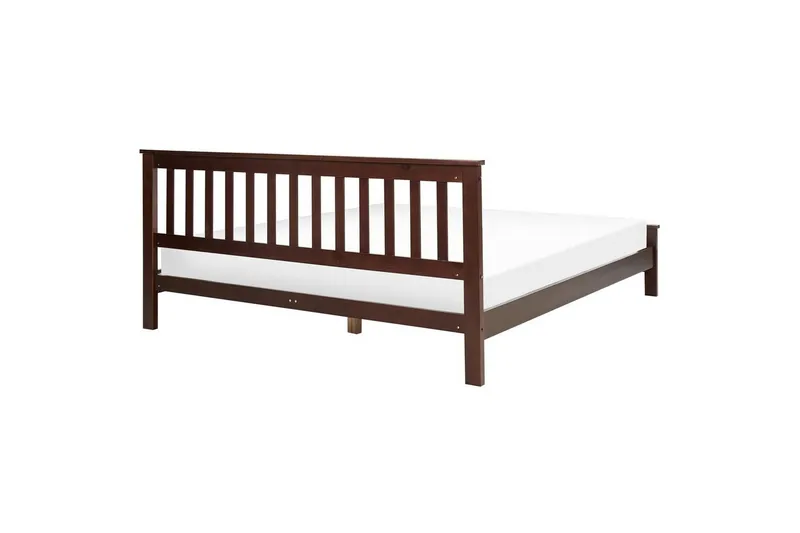Sänky sälepohjalla Mayenne - Tumma puu, 180x200 cm - Huonekalut - Sänky - Sänkykehikot & sängynrungot
