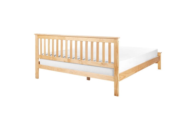 Sänky sälepohjalla Mayenne - Vaalea puu, 180x200 cm - Huonekalut - Sänky - Sänkykehikot & sängynrungot