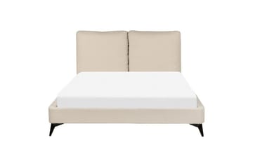 Sänky sälepohjalla Melle - Beige/bouclé, Beige/Bouclé, 140x200 cm - Huonekalut - Sänky - Sänkykehikot & sängynrungot