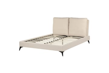 Sänky sälepohjalla Melle - Beige/bouclé, Beige/Bouclé, 140x200 cm - Huonekalut - Sänky - Sänkykehikot & sängynrungot